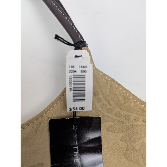 The Limited Y2K Genuine Leather Suede Embossed Tote Bag NWT Old Stock Cute! - Picture 5 of 10